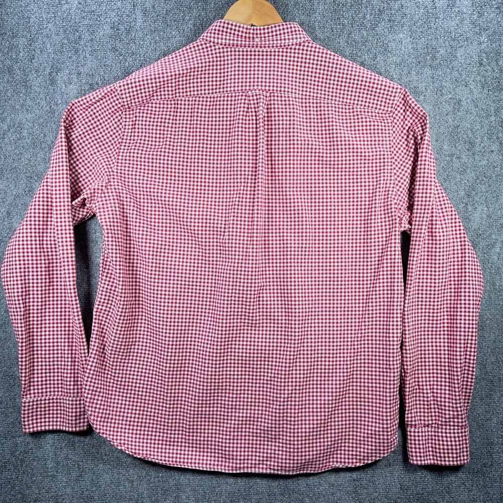 J.Crew‎ Button Down Shirt Mens XL Red Checkered Oxford Long Sleeve Slim #AB802 - Picture 6 of 8